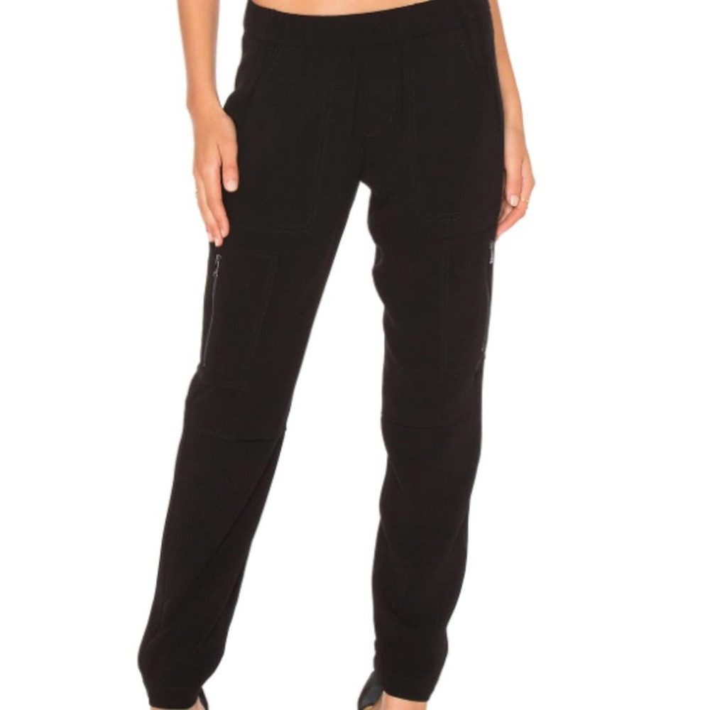 Vince Black Cargo Pant With Zipper Pockets sz 0